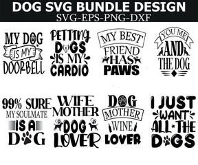 Obraz premium dog svg bundle design 