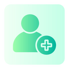 Obraz premium add friend gradient icon