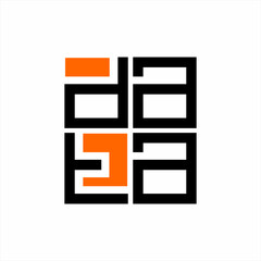 Geometric abstract data word design with windows concept.