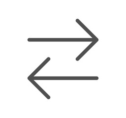 Arrow and navigation icon outline and linear symbol.	
