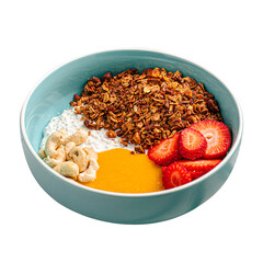 png breakfast muesli bowl with strawberries