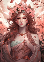 Persephone greek goddess of spring, mythology, legend, generative ai