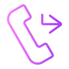 call forwarding gradient icon