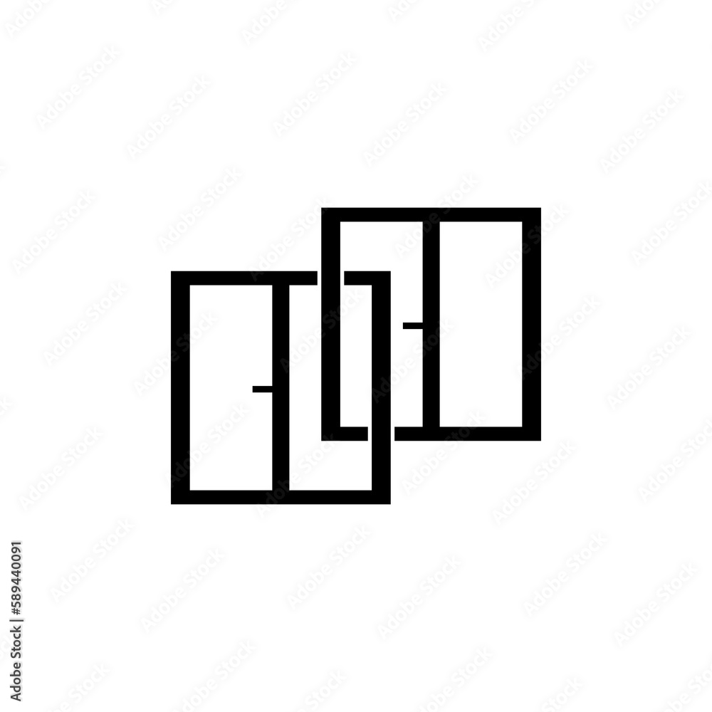 Poster windows frames icon isolated on transparent background