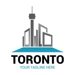 Obraz premium Toronto city creative abstract business logo. Canada sign.