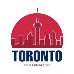 Toronto city creative abstract business logo. Canada sign.