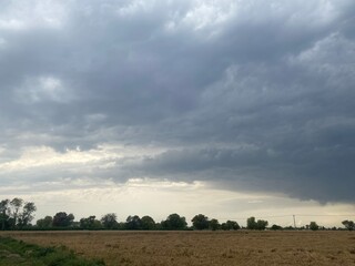 clouds over the fields