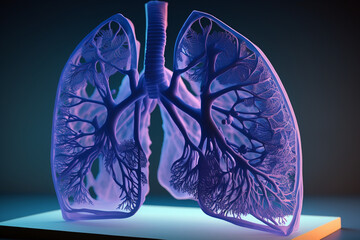 Human Lung model illness, Lung cancer, and lung disease,  Generative AI	