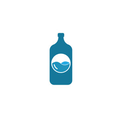 bottle icon in trendy flat design