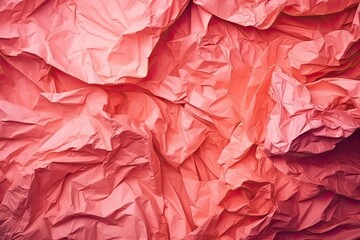 Abstract background of a sheet of colored crumpled paper. Generative AI