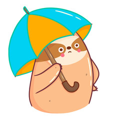 Sloth with umbrella