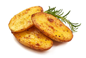 Plain baked potato, isolated on white background. High resolution image.