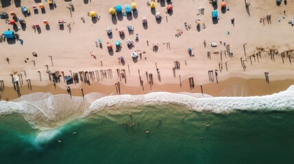 The Majestic Beach from Above A Breathtaking Top View