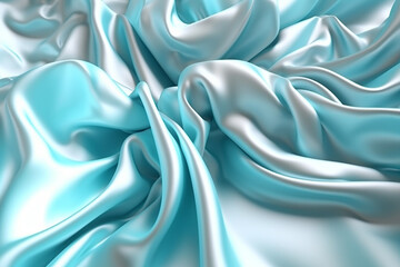 Obraz premium blue silk background Generative AI