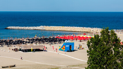 The Beach of Constanta at the Black Sea in Romania	