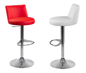 Modern bar chair isolated on white background . different angle