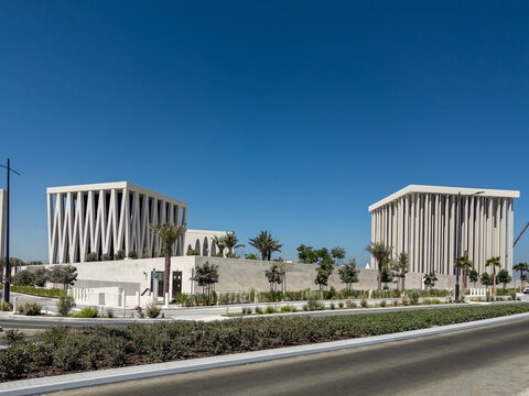 The Abrahamic Family House, encompassing a mosque, a church, a synagogue and is situated in the Saadiyat Island Cultural District, Abu Dhabi