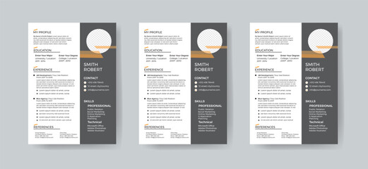Light Beige Resume and CV Layout Set with Pale Cyan Accents