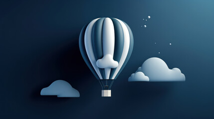 An adventurous hot air balloon ride through a picturesque sky. Generative AI