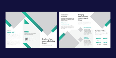 corporate business trifold brochure