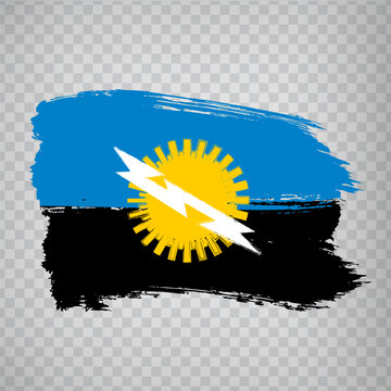 Flag of Zulia from brush strokes. Flag Zulia State of Venezuela on transparent background for your web site design, app, UI. Venezuela. EPS10.