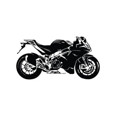 Fototapeta na wymiar Motorcycle silhouette Vector. Art Vectorizer.