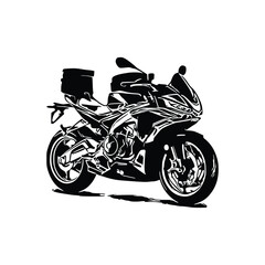 Fototapeta premium Motorcycle silhouette Vector. Art Vectorizer.