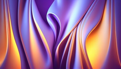Abstract background with silky drapery layers by Generated AI