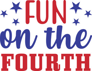 Fun on the fourth  typography designs for clothing and accessories