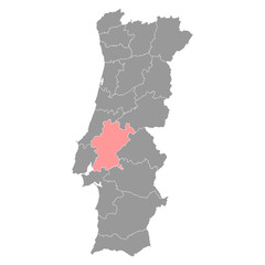 Fototapeta premium Santarem Map, District of Portugal. Vector Illustration.