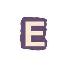 Cutout Letter E