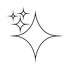 Shine icon vector. Clean star illustration sign. Spark symbol or logo.