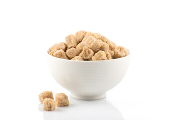 Brown cane sugar cubes