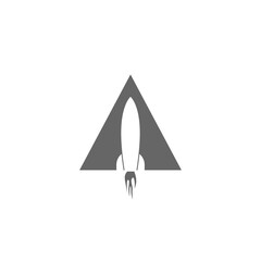Fototapeta premium Rocket ship icon isolated transparent background