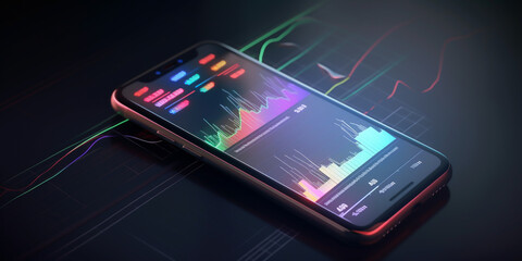 Using  smartphone for trading stocks and forex. With the help of cutting-edge technology, able to stay up to date with the latest market trends and make profitable investments. generative ai.