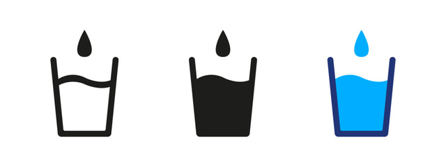 Drinking water in a glass