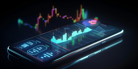 Using  smartphone for trading stocks and forex. With the help of cutting-edge technology, able to stay up to date with the latest market trends and make profitable investments. generative ai.