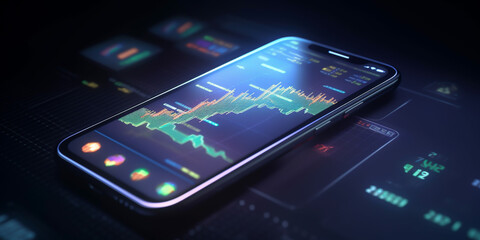 Using  smartphone for trading stocks and forex. With the help of cutting-edge technology, able to stay up to date with the latest market trends and make profitable investments. generative ai.