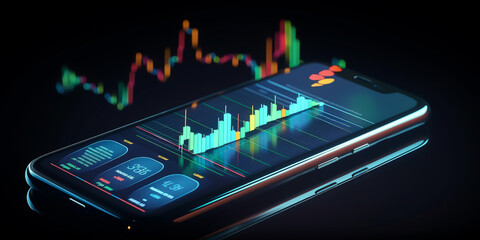 Using  smartphone for trading stocks and forex. With the help of cutting-edge technology, able to stay up to date with the latest market trends and make profitable investments. generative ai.