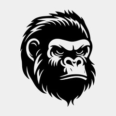 Gorilla head vector illustration for logo, symbol