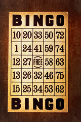 vintage bingo card