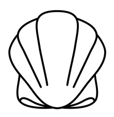 Seashell outline icon