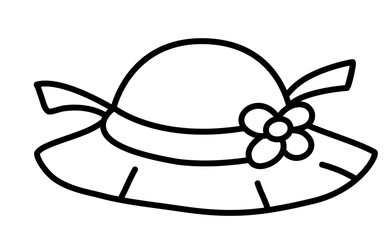 Sun hat outline icon