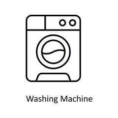 Washing Machine  Vector  outline Icons. Simple stock illustration stock