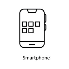 Smartphone  Vector  outline Icons. Simple stock illustration stock