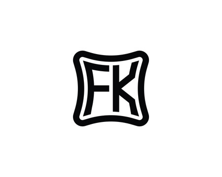 FK logo design vector template