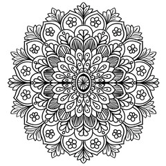 Our intricate black and white mandala pattern features stunning details that create a timeless and mesmerizing design. Perfect for home decor, textiles, and stationery.