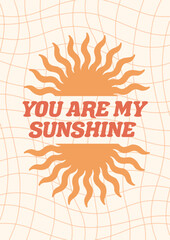 Groovy Boho 70s Flower Print Hippie Vintage Poster Magical Celestial Peace Love Wall Art Retro Wave