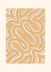 Groovy Boho 70s Flower Print Hippie Vintage Poster Magical Celestial Peace Love Wall Art Retro Wave