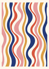 Groovy Boho 70s Flower Print Hippie Vintage Poster Magical Celestial Peace Love Wall Art Retro Wave